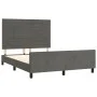 Estructura cama con cabecero terciopelo gris oscuro 140x200 cm de vidaXL, Camas y somieres - Ref: Foro24-3125819, Precio: 204...