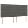 Estructura cama con cabecero terciopelo gris oscuro 140x200 cm de vidaXL, Camas y somieres - Ref: Foro24-3125819, Precio: 204...