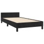 Estructura de cama con cabecero de terciopelo negro 100x200 cm