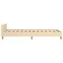 Bed frame with cream fabric headboard 90x200 cm by vidaXL, Beds and slatted bases - Ref: Foro24-3124868, Price: 144,62 €, Dis...