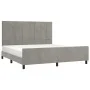 Hellgrauer Samtbettrahmen mit Kopfteil 180 x 200 cm von vidaXL, Betten und Lattenroste - Ref: Foro24-3125769, Preis: 226,75 €...
