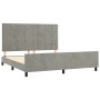 Light gray velvet bed frame with headboard 180x200cm by vidaXL, Beds and slatted bases - Ref: Foro24-3125769, Price: 233,95 €...