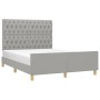Hellgrauer Stoffbettrahmen mit Kopfteil 140x190 cm von vidaXL, Betten und Lattenroste - Ref: Foro24-3125292, Preis: 219,08 €,...