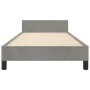 Estructura de cama con cabecero terciopelo gris claro 90x190 cm de vidaXL, Camas y somieres - Ref: Foro24-3125605, Precio: 14...