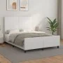 Estructura de cama cabecero cuero sintético blanco 140x200 cm de vidaXL, Camas y somieres - Ref: Foro24-3125452, Precio: 279,...