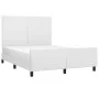 White synthetic leather headboard bed frame 140x200 cm by vidaXL, Beds and slatted bases - Ref: Foro24-3125452, Price: 279,96...