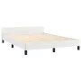 White synthetic leather headboard bed frame 140x200 cm by vidaXL, Beds and slatted bases - Ref: Foro24-3125452, Price: 279,96...