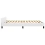 White synthetic leather headboard bed frame 140x200 cm by vidaXL, Beds and slatted bases - Ref: Foro24-3125452, Price: 279,96...