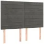 Dark gray velvet bed frame with headboard 140x190 cm by vidaXL, Beds and slatted bases - Ref: Foro24-3125813, Price: 202,24 €...