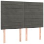 Dunkelgrauer Samtbettrahmen mit Kopfteil 140x190 cm von vidaXL, Betten und Lattenroste - Ref: Foro24-3125813, Preis: 206,80 €...