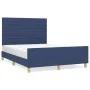 Bed frame with headboard gray taupe blue fabric 140x200 cm by vidaXL, Beds and slatted bases - Ref: Foro24-3125144, Price: 21...