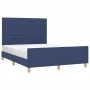Bed frame with headboard gray taupe blue fabric 140x200 cm by vidaXL, Beds and slatted bases - Ref: Foro24-3125144, Price: 21...