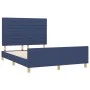 Bed frame with headboard gray taupe blue fabric 140x200 cm by vidaXL, Beds and slatted bases - Ref: Foro24-3125144, Price: 21...