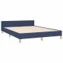 Bed frame with headboard gray taupe blue fabric 140x200 cm by vidaXL, Beds and slatted bases - Ref: Foro24-3125144, Price: 21...