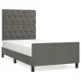 Dark gray velvet bed frame with headboard 80x200cm by vidaXL, Beds and slatted bases - Ref: Foro24-3125905, Price: 162,82 €, ...