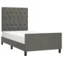 Dark gray velvet bed frame with headboard 80x200cm by vidaXL, Beds and slatted bases - Ref: Foro24-3125905, Price: 162,82 €, ...