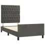 Estructura de cama con cabecero terciopelo gris oscuro 90x190cm de vidaXL, Camas y somieres - Ref: Foro24-3125911, Precio: 14...
