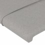 Light gray fabric bed frame with headboard 140x190 cm by vidaXL, Beds and slatted bases - Ref: Foro24-3125049, Price: 218,22 ...