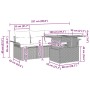 Conjunto de sofá de jardín 5 pcs Gris 100 x 55 x 73 cm