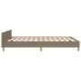 Bed frame with headboard in taupe gray fabric 140x190 cm by vidaXL, Beds and slatted bases - Ref: Foro24-3125053, Price: 208,...
