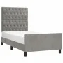 Estructura de cama con cabecero terciopelo gris claro 90x200 cm de vidaXL, Camas y somieres - Ref: Foro24-3125916, Precio: 15...