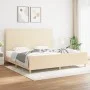Estructura de cama con cabecero de tela color crema 200x200 cm de vidaXL, Camas y somieres - Ref: Foro24-3124924, Precio: 255...