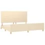 Estructura de cama con cabecero de tela color crema 200x200 cm de vidaXL, Camas y somieres - Ref: Foro24-3124924, Precio: 255...