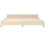 Bed frame with cream fabric headboard 200x200 cm by vidaXL, Beds and slatted bases - Ref: Foro24-3124924, Price: 265,40 €, Di...