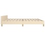 Bed frame with cream fabric headboard 200x200 cm by vidaXL, Beds and slatted bases - Ref: Foro24-3124924, Price: 265,40 €, Di...