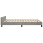 Bed frame with light gray velvet headboard 140x190cm by vidaXL, Beds and slatted bases - Ref: Foro24-3125635, Price: 225,82 €...