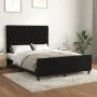 Bed frame with black velvet headboard 140x190 cm by vidaXL, Beds and slatted bases - Ref: Foro24-3125936, Price: 264,95 €, Di...
