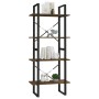 Estantería contrachapada 4 niveles roble marrón 60x30x140 cm by vidaXL, Bookcases and shelves - Ref: Foro24-821311, Price: 52...