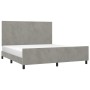 Bettgestell mit hellgrauem Samtkopfteil 180x200cm von vidaXL, Betten und Lattenroste - Ref: Foro24-3125647, Preis: 228,58 €, ...