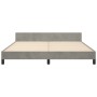 Bettgestell mit hellgrauem Samtkopfteil 180x200cm von vidaXL, Betten und Lattenroste - Ref: Foro24-3125647, Preis: 228,58 €, ...