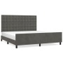 Bed frame with dark gray velvet headboard 160x200 cm by vidaXL, Beds and slatted bases - Ref: Foro24-3126008, Price: 231,76 €...