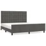 Bed frame with dark gray velvet headboard 160x200 cm by vidaXL, Beds and slatted bases - Ref: Foro24-3126008, Price: 224,81 €...