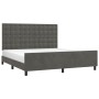 Bed frame with dark gray velvet headboard 160x200 cm by vidaXL, Beds and slatted bases - Ref: Foro24-3126008, Price: 231,76 €...