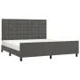 Bed frame with dark gray velvet headboard 160x200 cm by vidaXL, Beds and slatted bases - Ref: Foro24-3126008, Price: 224,81 €...