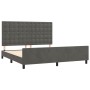 Bed frame with dark gray velvet headboard 160x200 cm by vidaXL, Beds and slatted bases - Ref: Foro24-3126008, Price: 231,76 €...