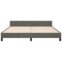 Bed frame with dark gray velvet headboard 160x200 cm by vidaXL, Beds and slatted bases - Ref: Foro24-3126008, Price: 231,76 €...