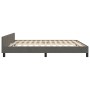 Bed frame with dark gray velvet headboard 160x200 cm by vidaXL, Beds and slatted bases - Ref: Foro24-3126008, Price: 231,76 €...