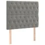 Light gray velvet bed frame with headboard 90x190 cm by vidaXL, Beds and slatted bases - Ref: Foro24-3125910, Price: 161,37 €...