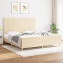 Estructura de cama con cabecero de tela color crema 180x200 cm de vidaXL, Camas y somieres - Ref: Foro24-3125078, Precio: 254...