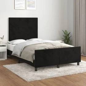Bed frame with black velvet headboard 120x200 cm by vidaXL, Beds and slatted bases - Ref: Foro24-3125625, Price: 172,17 €, Di...