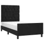Bed frame with black velvet headboard 80x200 cm by vidaXL, Beds and slatted bases - Ref: Foro24-3125906, Price: 155,16 €, Dis...