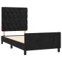 Estructura de cama con cabecero de terciopelo negro 80x200 cm de vidaXL, Camas y somieres - Ref: Foro24-3125906, Precio: 145,...