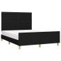 Estructura de cama con cabecero de tela negro 140x190 cm de vidaXL, Camas y somieres - Ref: Foro24-3125132, Precio: 206,33 €,...