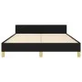 Bed frame with black fabric headboard 140x190 cm by vidaXL, Beds and slatted bases - Ref: Foro24-3125132, Price: 220,67 €, Di...