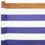 Sillas jardín reclinables 4 uds madera maciza tela azul blanco
