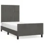Dark gray velvet bed frame with headboard 90x200cm by vidaXL, Beds and slatted bases - Ref: Foro24-3125856, Price: 136,38 €, ...